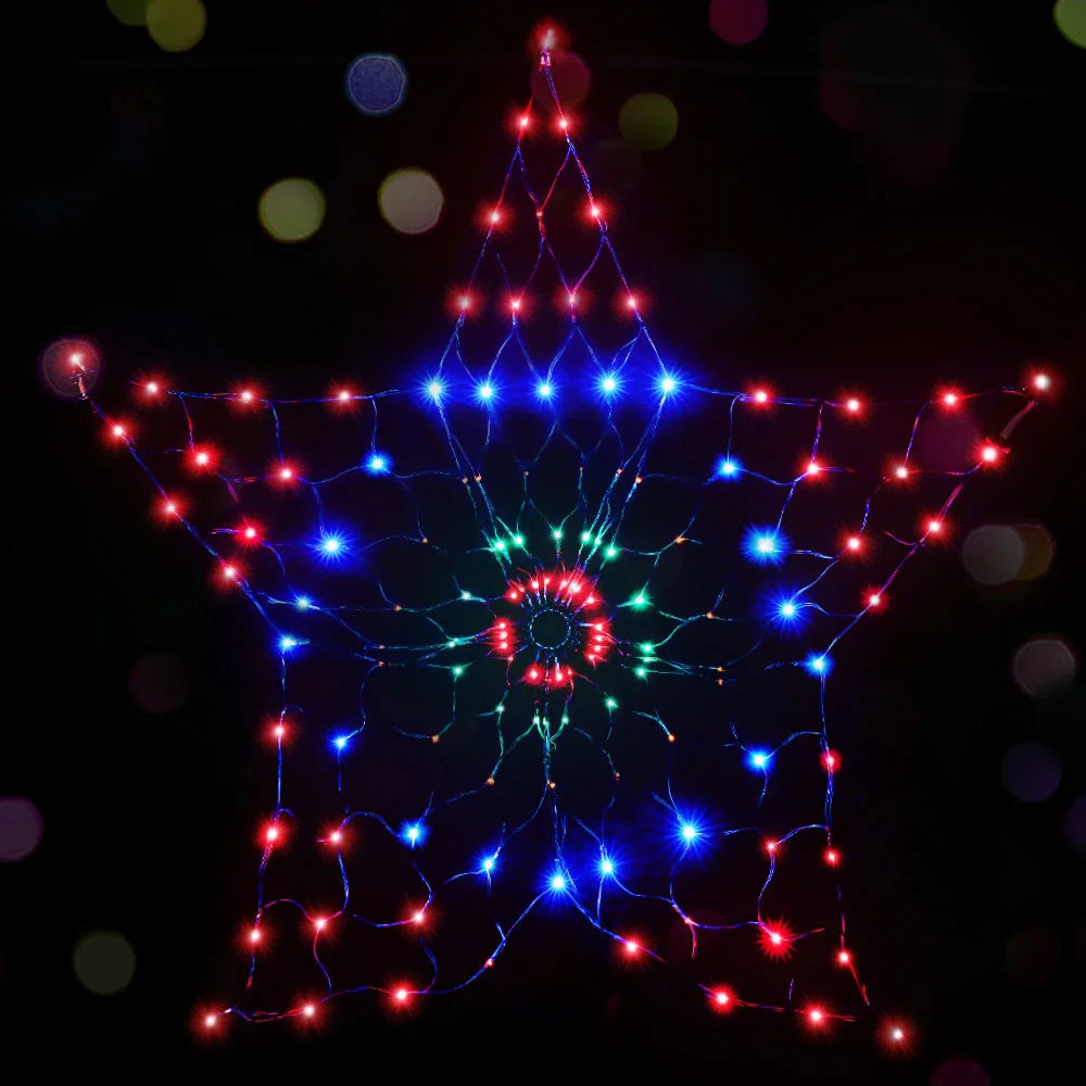 Christmas Lights Motif LED Star Net Waterproof Outdoor