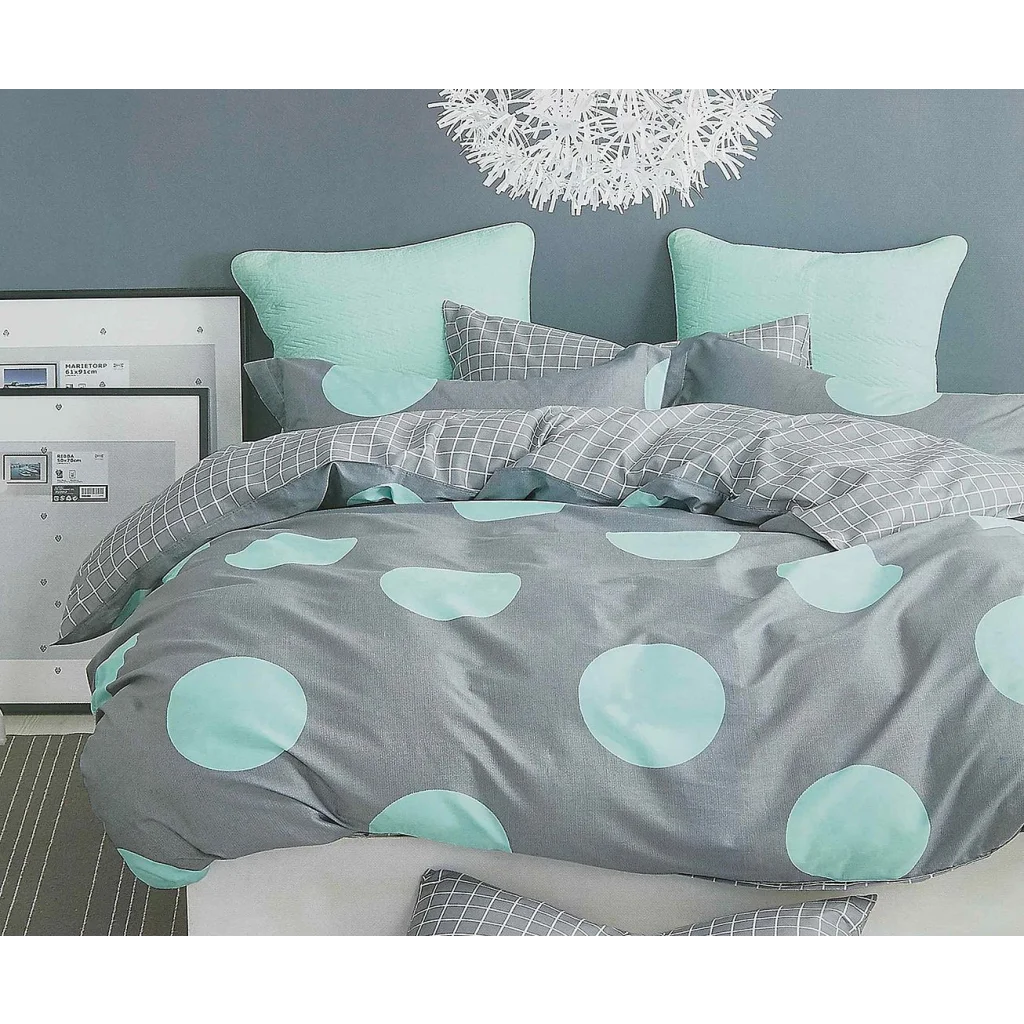 Circles Duvet Quilt Cover Set Super King Size - Home &