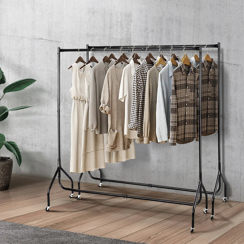Clothes Racks Set of 2 Metal Garment Coat