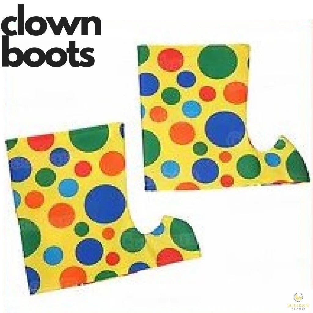 CLOWN BOOTS Shoe Covers Jester Elf Costume Party Halloween