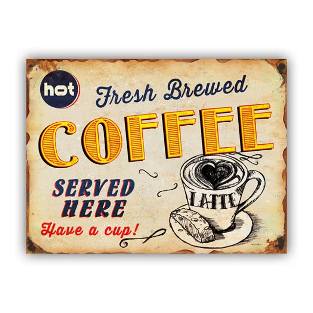 Coffee Sign Wall Art 40cm - Home & Garden > Wall Art > 3D