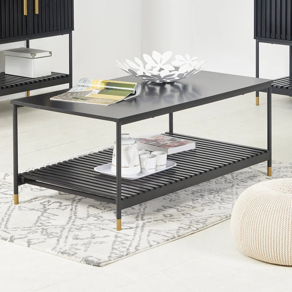 Coffee Table ALCONA - Matte Black - Furniture