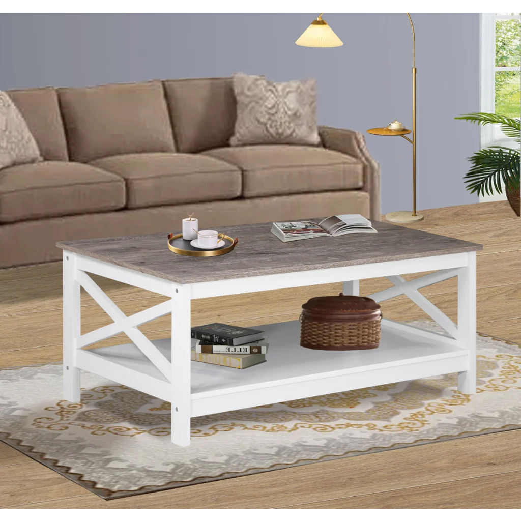 Coffee Table Coastal - White and Grey - Furniture