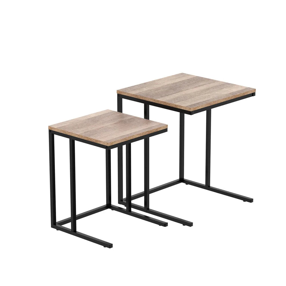Table with nesting tables rustic vintage