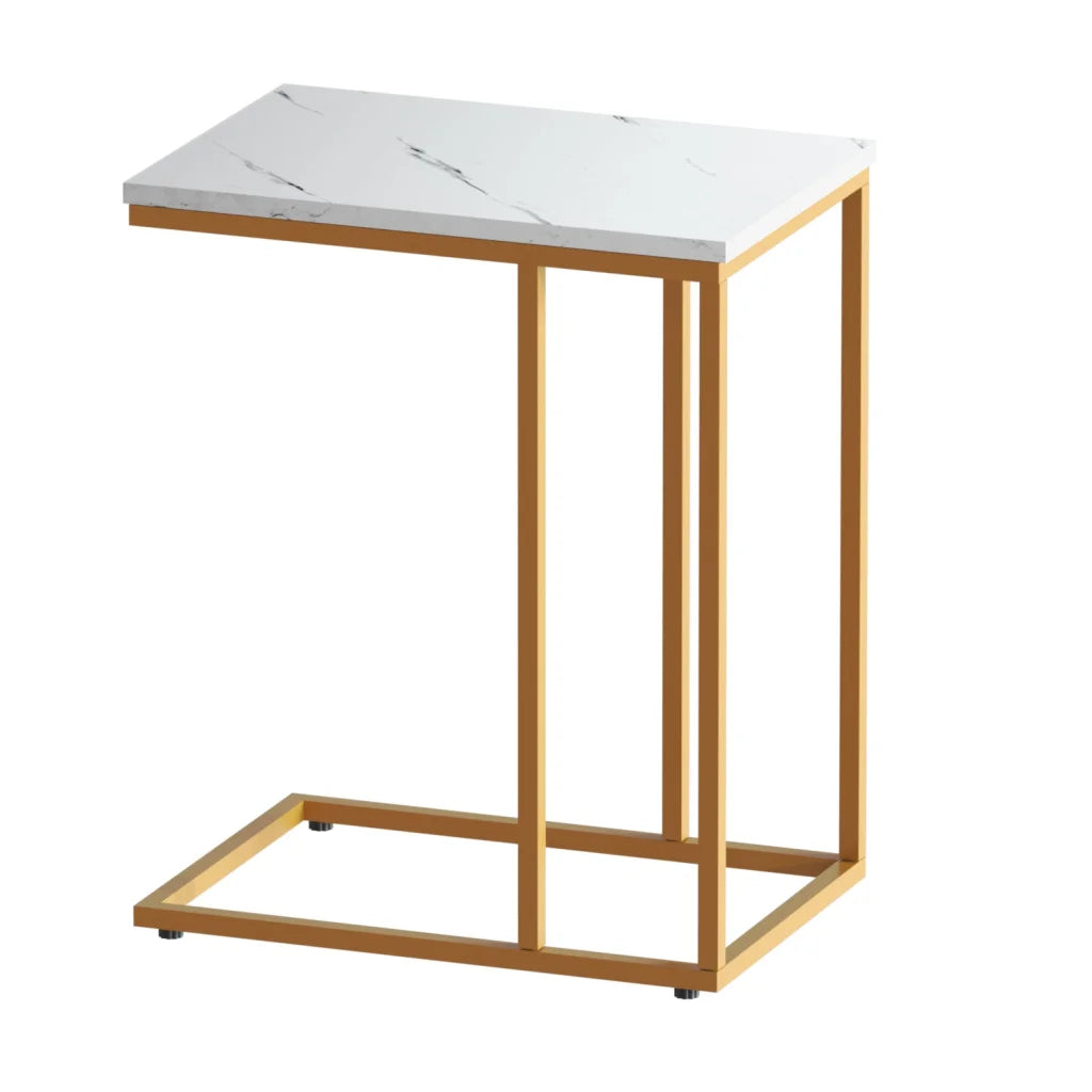 Coffee Table Side Table Marble Effect - Emma