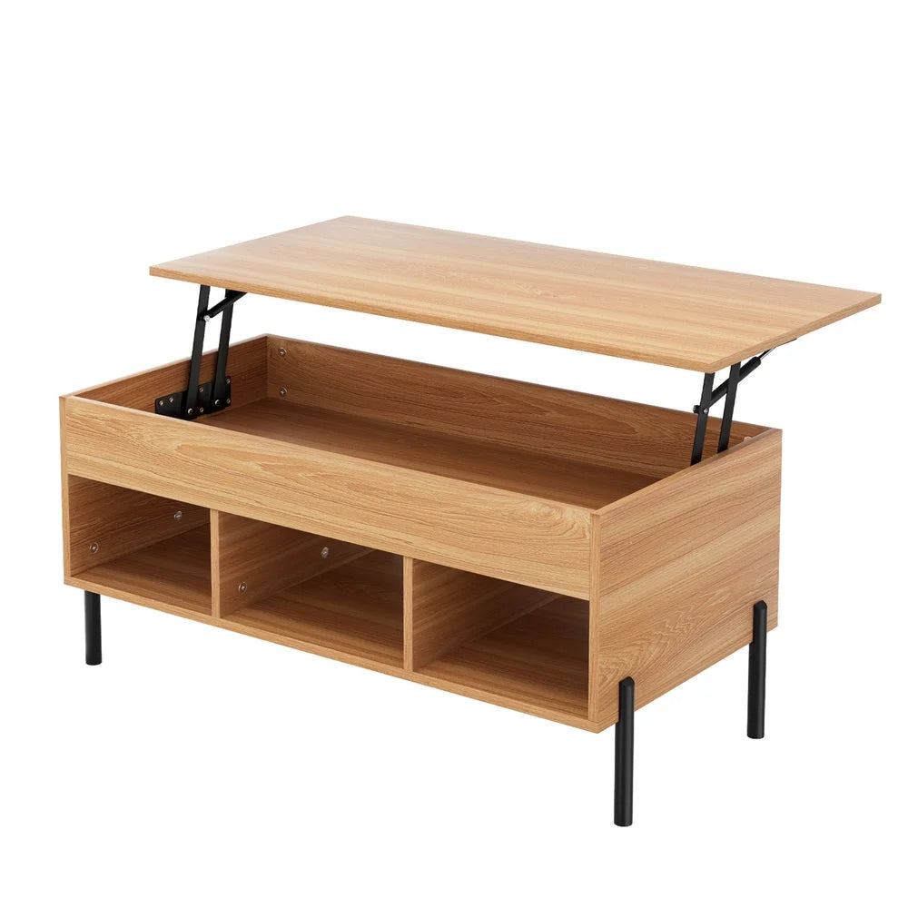 Coffee Table with Lift-Top - Oak - Furniture