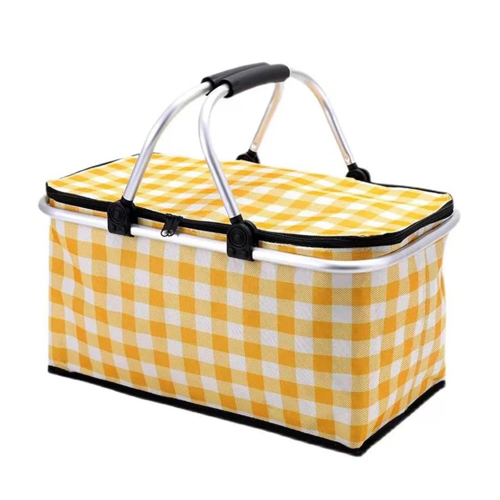 Collapsible Insulated Picnic Basket Outdoor Camping Portable Ice