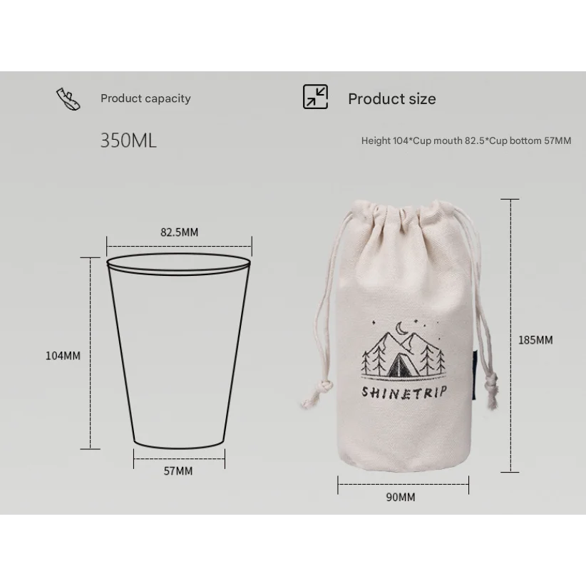 Color Mixing 304 Stainless Steel Camping Cup - 350ml