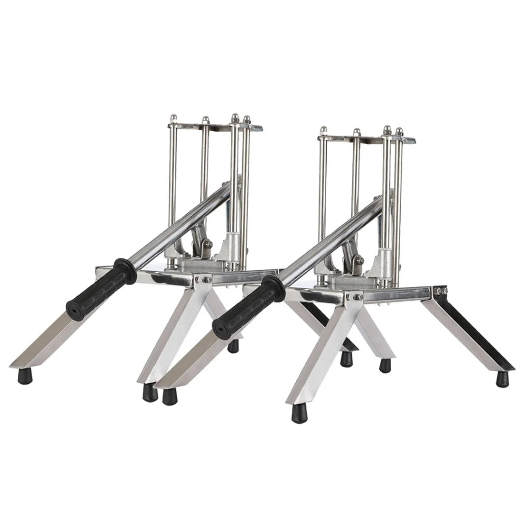 Commercial French Fry Cutter Set Premium 2X Potato Vegetable Stainless Steel Slicer with 3 Blades