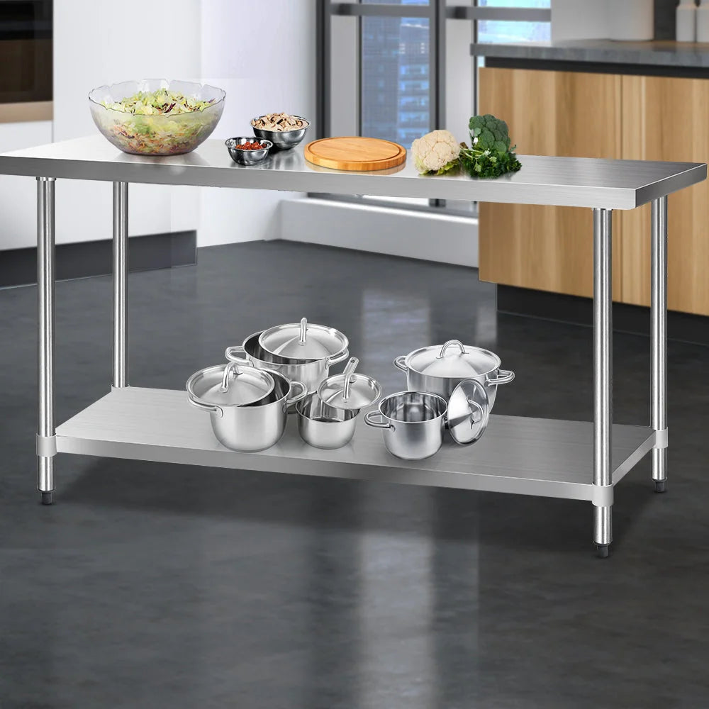 Commercial Kitchen Bench Stainless Steel 1829 x 610mm