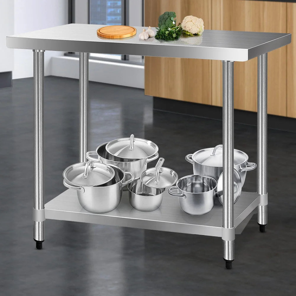 Commercial Stainless Steel Kitchen Bench 1219x610mm