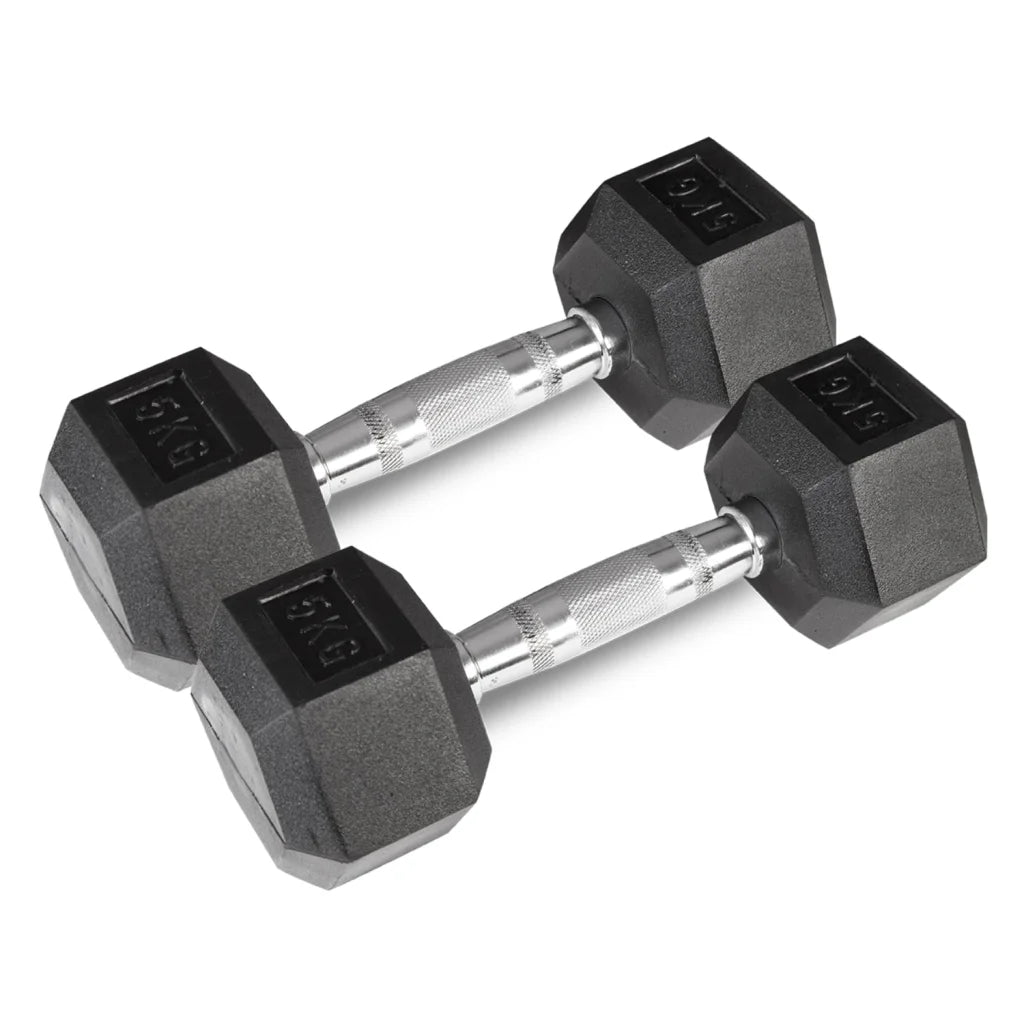 CORTEX 5kg Hex Dumbbell (Pair) - Sports & Fitness >