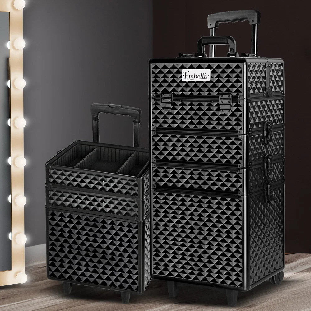 Cosmetic Beauty Makeup Trolley 7-in-1 Portable Diamond