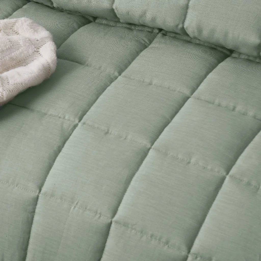 Coverlet Set Queen Vintage Design Homewares Sage French