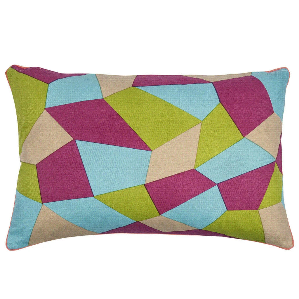 Cushion Covers Pack of 4 Geo Green Geometric Design