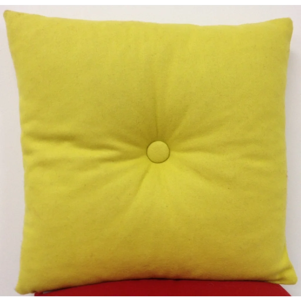 Cushion or Chair Pad Button Mustard Yellow Pre-Filled
