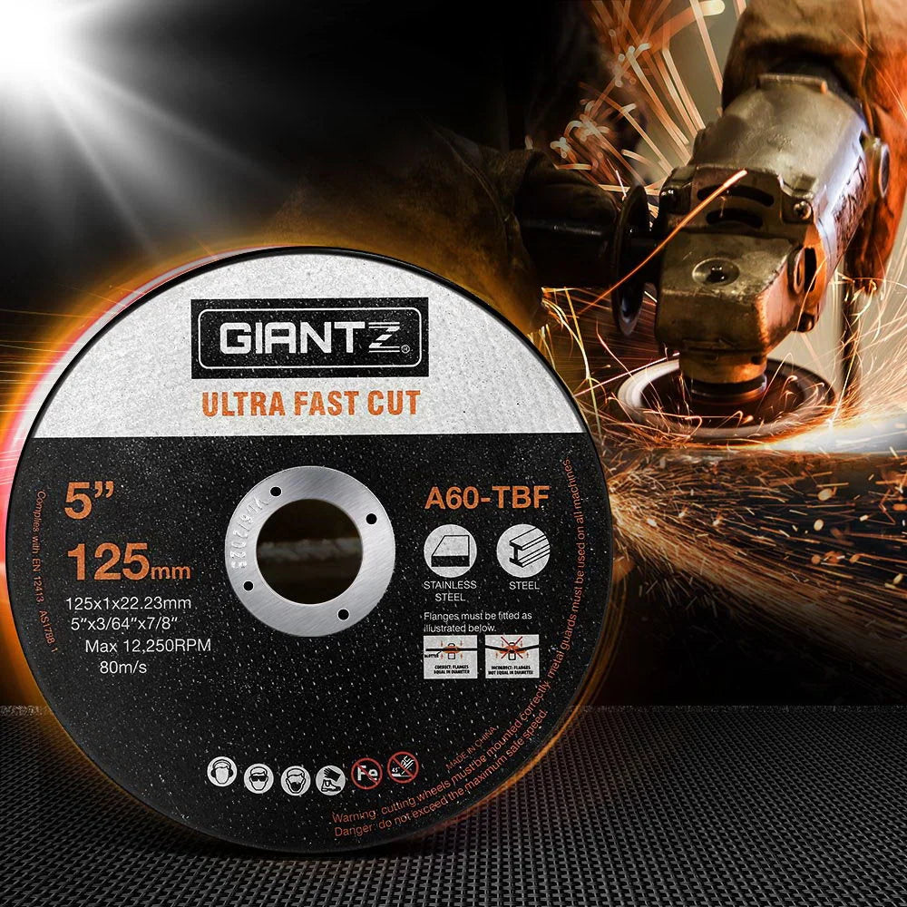 Cutting Discs 500-Piece 5’’ 125mm Angle Grinder Thin Cut