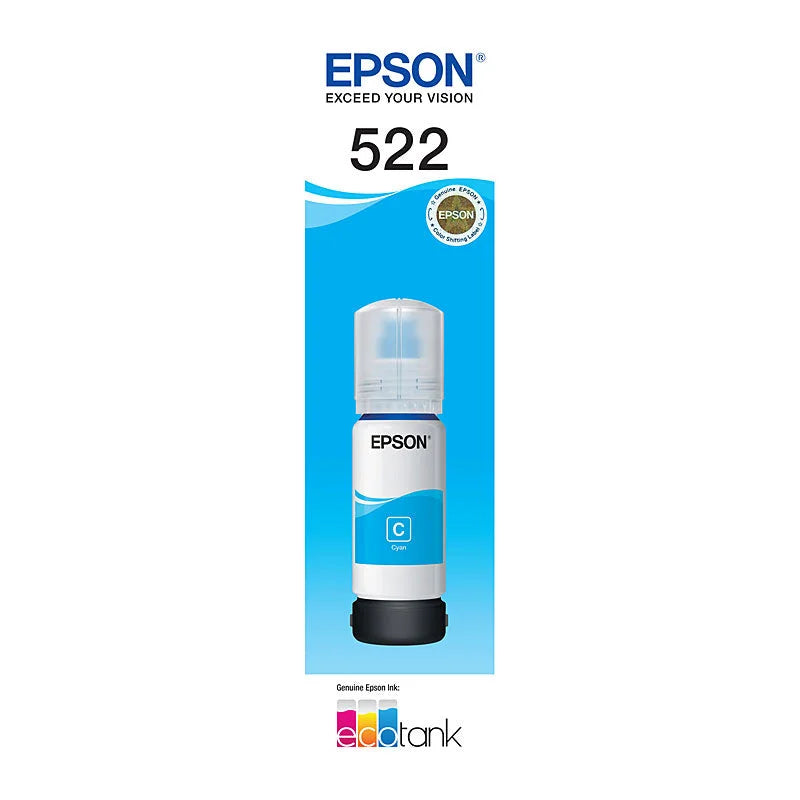 Cyan EcoTank Bottle - EPSON T522