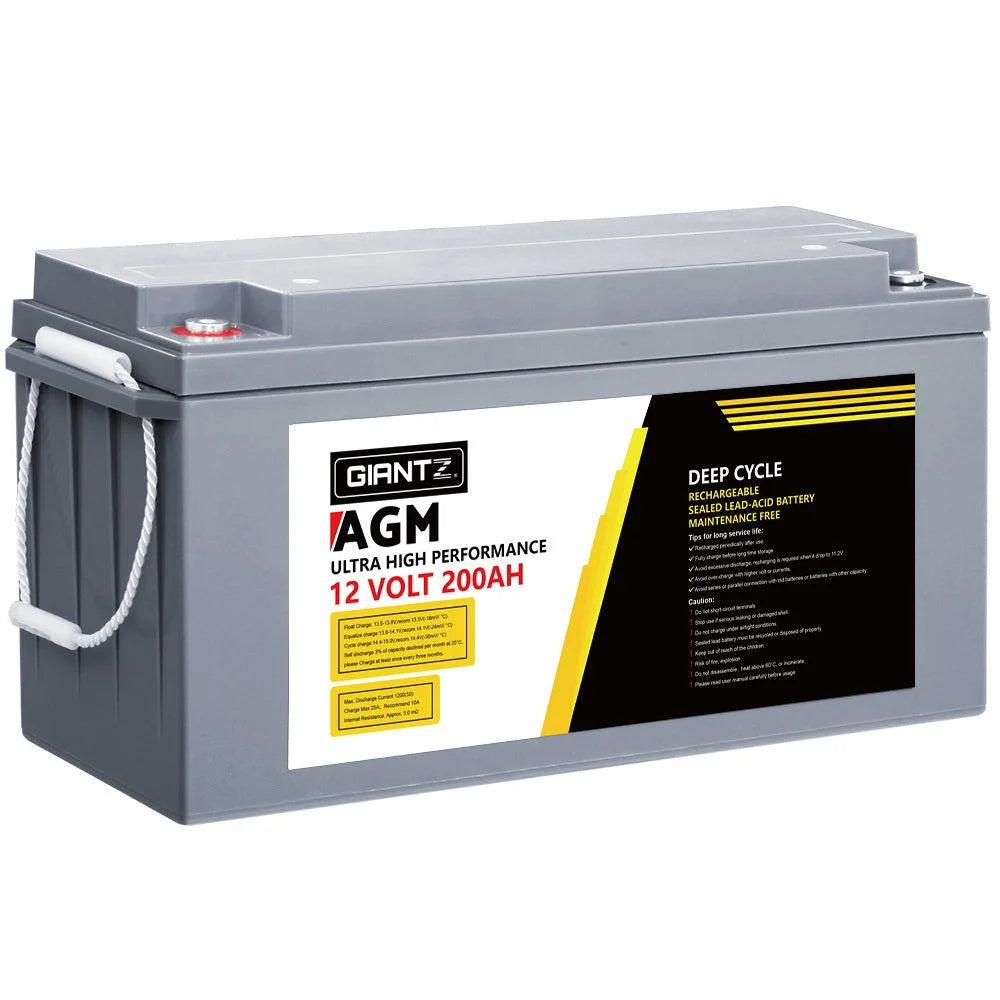 Deep Cycle Battery 200Ah 12V AGM Marine Sealed Power