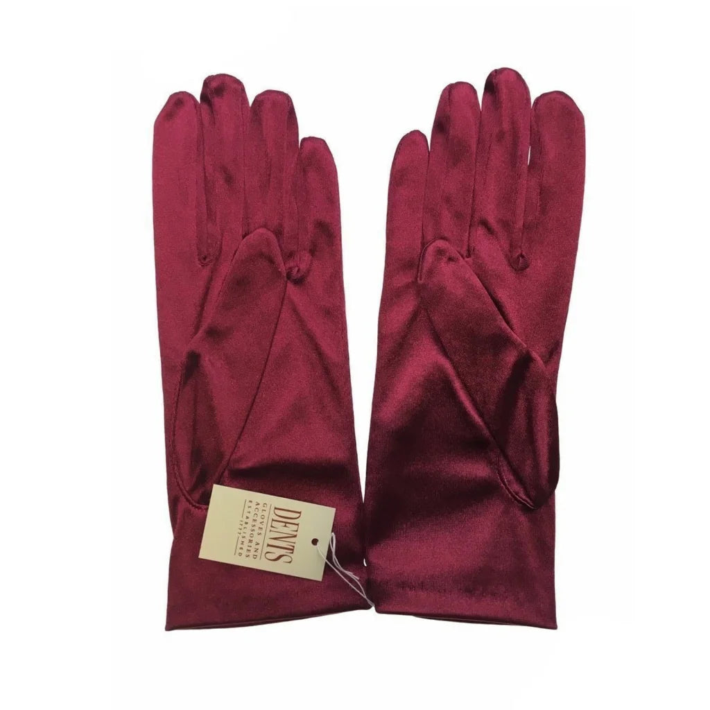 DENTS Wrist Length Satin Evening Gloves Wedding Stretch