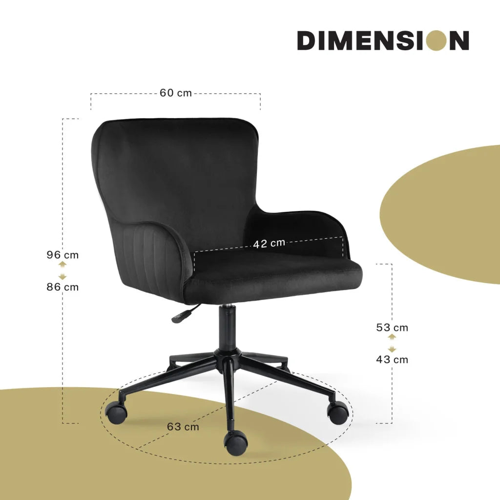 Desk Armchair - Home Office Swivel Chair Adjustable Height