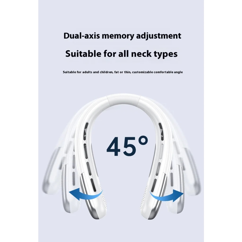 Digital Display Neck Fan - Rechargeable Portable Wearable