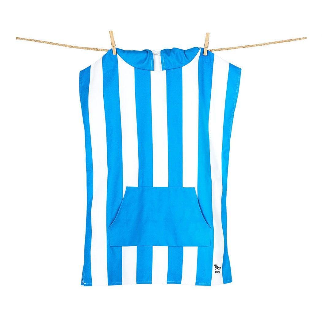 Dock & Bay KIDS Poncho Hooded Towel -Mini Cabana Collection-Bondi Blue S (4-7yrs)