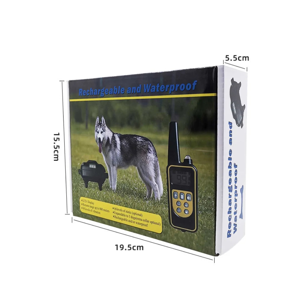 Dog Bark Collar Training Set - 3x 800m Range Receivers