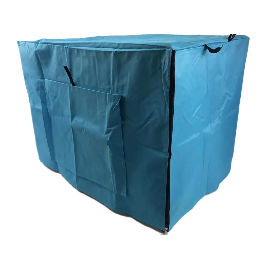 Dog Cat Rabbit Collapsible Crate Pet Cage Canvas Cover Blue
