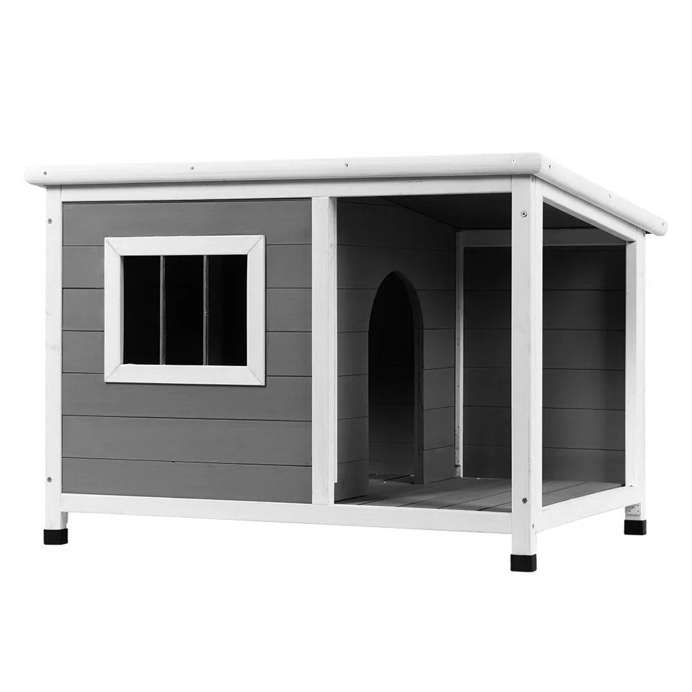 Large wooden dog kennel for indoor or outdoor use