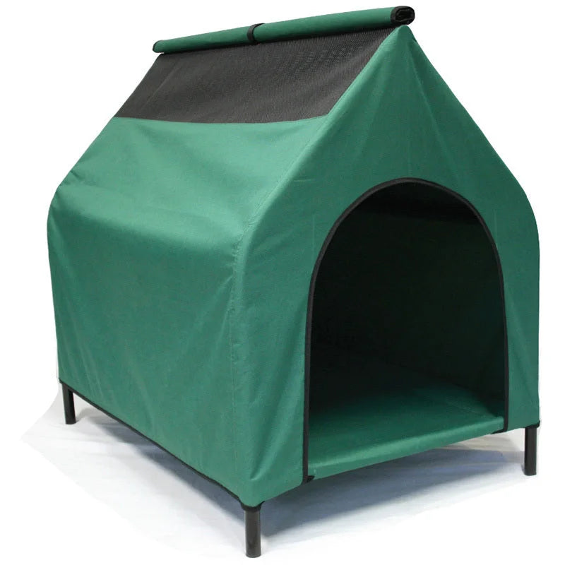 Dog Kennel House Nest Green L Waterproof Portable Flea Mite