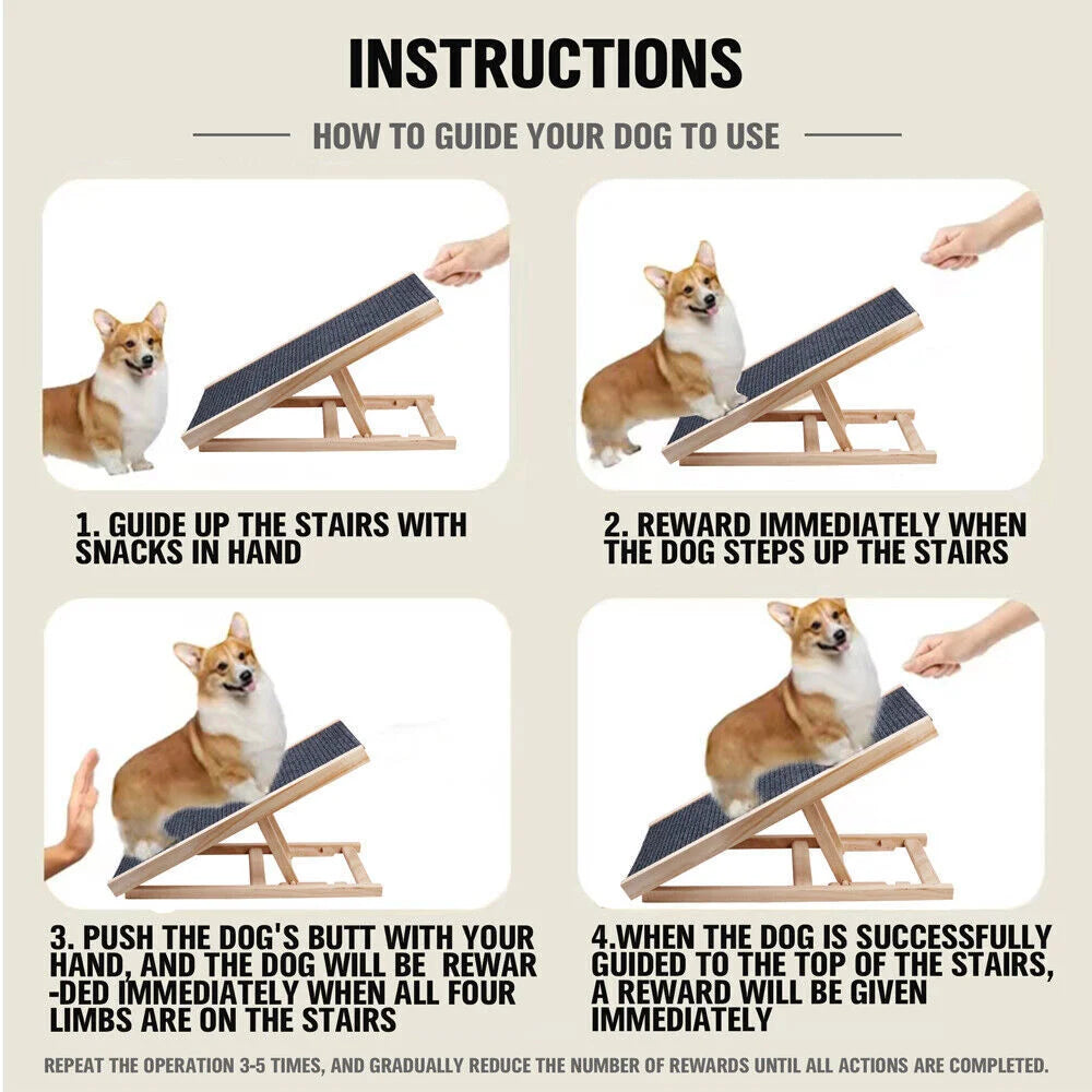 Dog Pet Ramp VaKa 70cm Foldable Adjustable Height Dogs