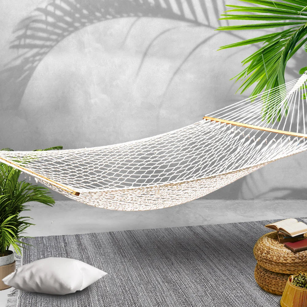 Double Hammock Bed Swing Cream - Hammocks