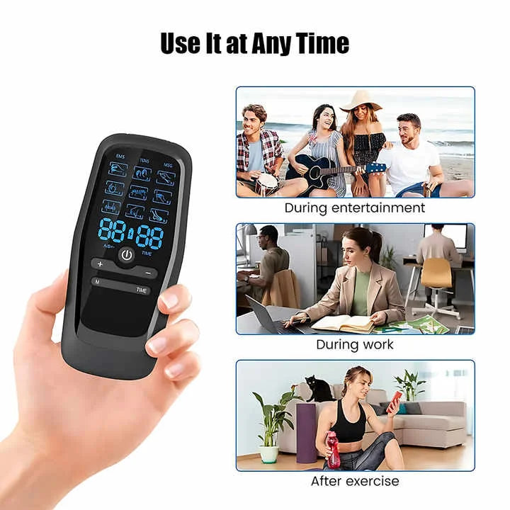 Dual Output EMS/TENS Massage Device with 9 Modes and Type-C