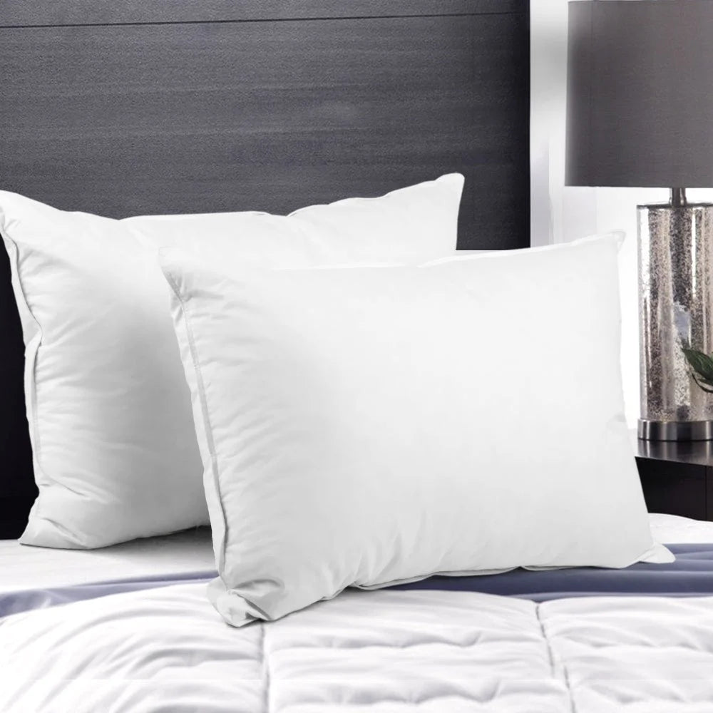 Duck Down Pillows Set of 2 White bedding 642