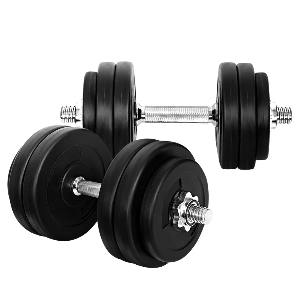 Dumbbell Set 30KG Weight Plates Home Gym Fitness Exercise