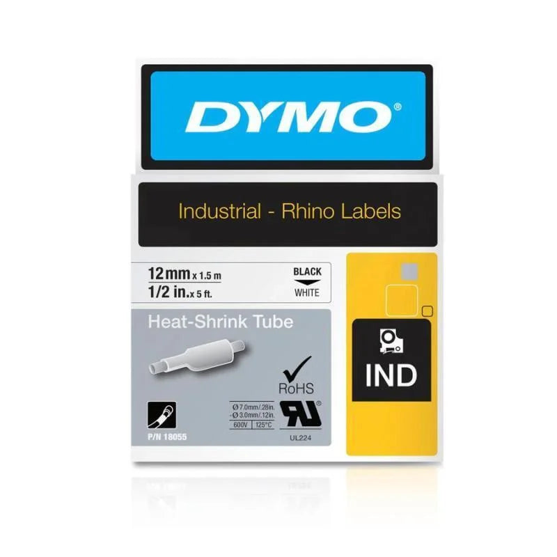 DYMO Rhino Tube Heat Shrink 12mm - White