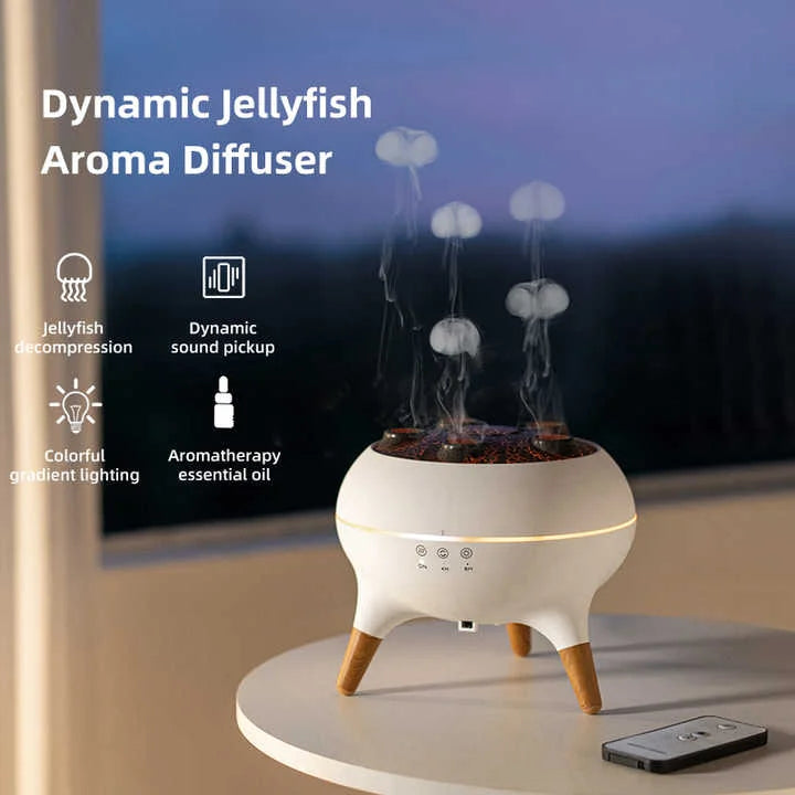 Dynamic jellyfish aroma with display setup and product form