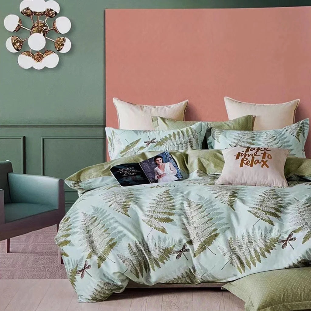 Echuca House Cotton Reversible Quilt Cover Set Queen