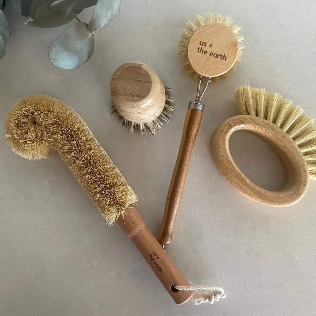 Eco Cleaning Set - Bamboo Scrubbing Brushes (Set of 4)