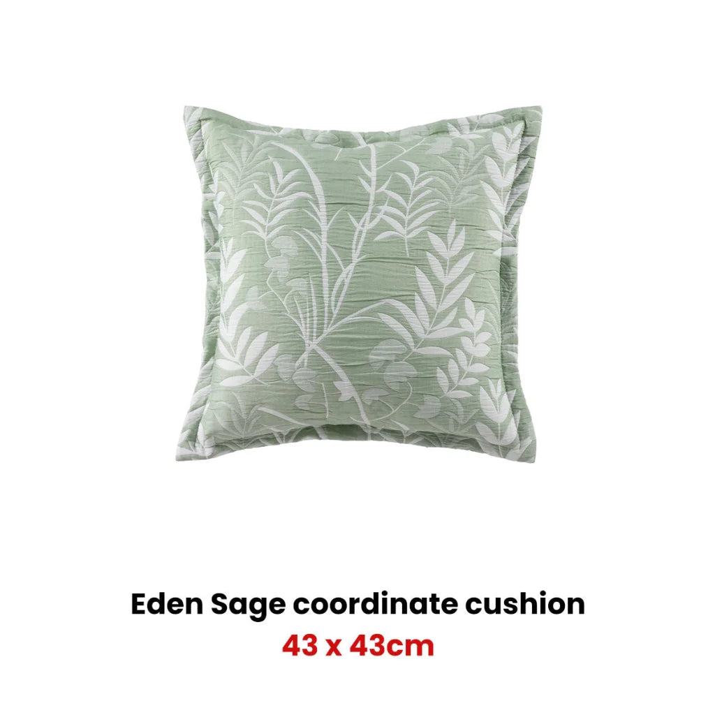 Eden Sage Coordinate Square Filled Cushion - Home & Garden