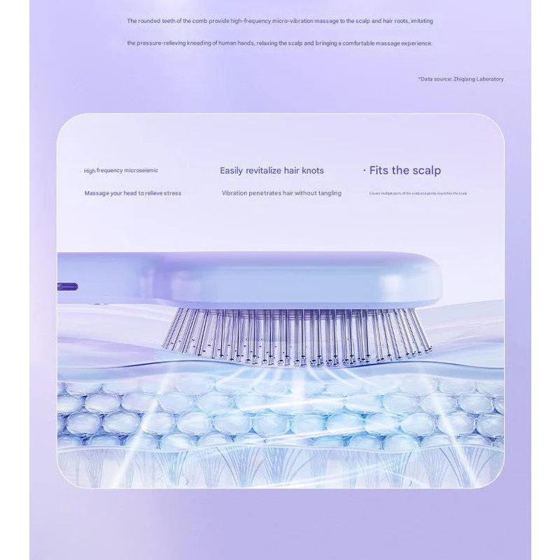 Electric Ionic Vibrating Massage Hairbrush - 3-Mode Sonic