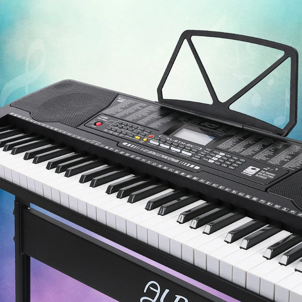 Electronic Piano Keyboard 61-Key Lighted LCD Display