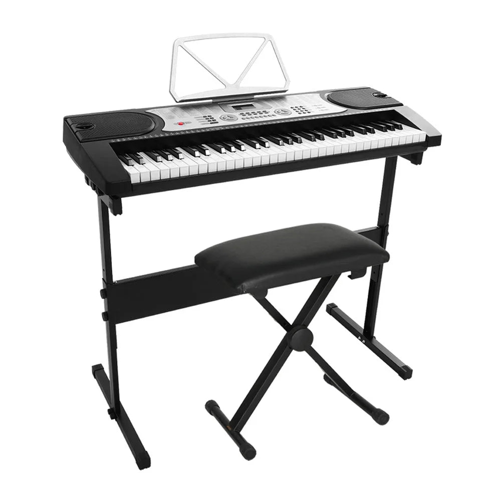 Electronic Piano Keyboard 61 Keys Digital with Stand Stool