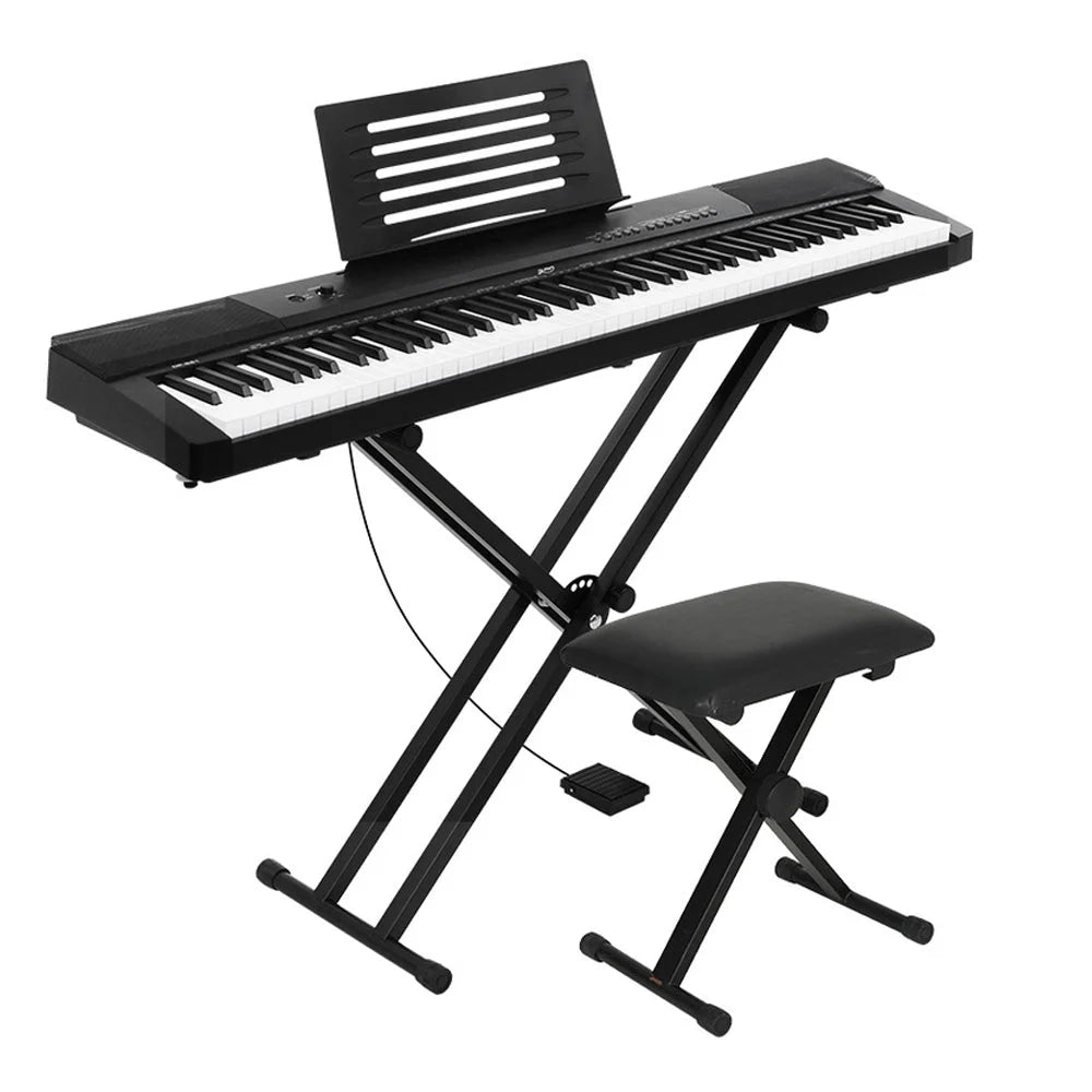 Electronic Piano Keyboard 88 Keys Digital with Stand Stool