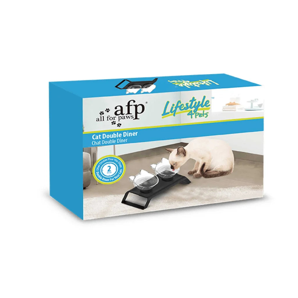 Elevated Cat Bowl Stand 2x200ml Double