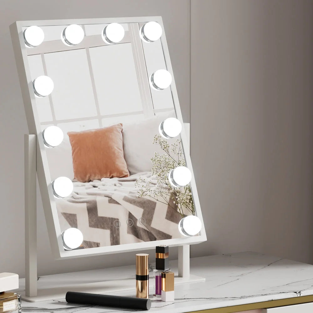 Embellir Makeup Mirror 30x41cm Hollywood with Vanity LED Light Rotation Tabletop