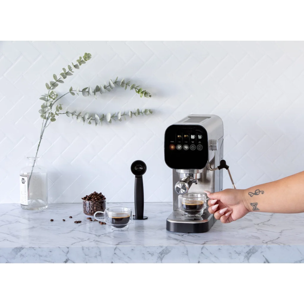 Espresso Coffee Machine Touch Screen Operation with 20-Bar