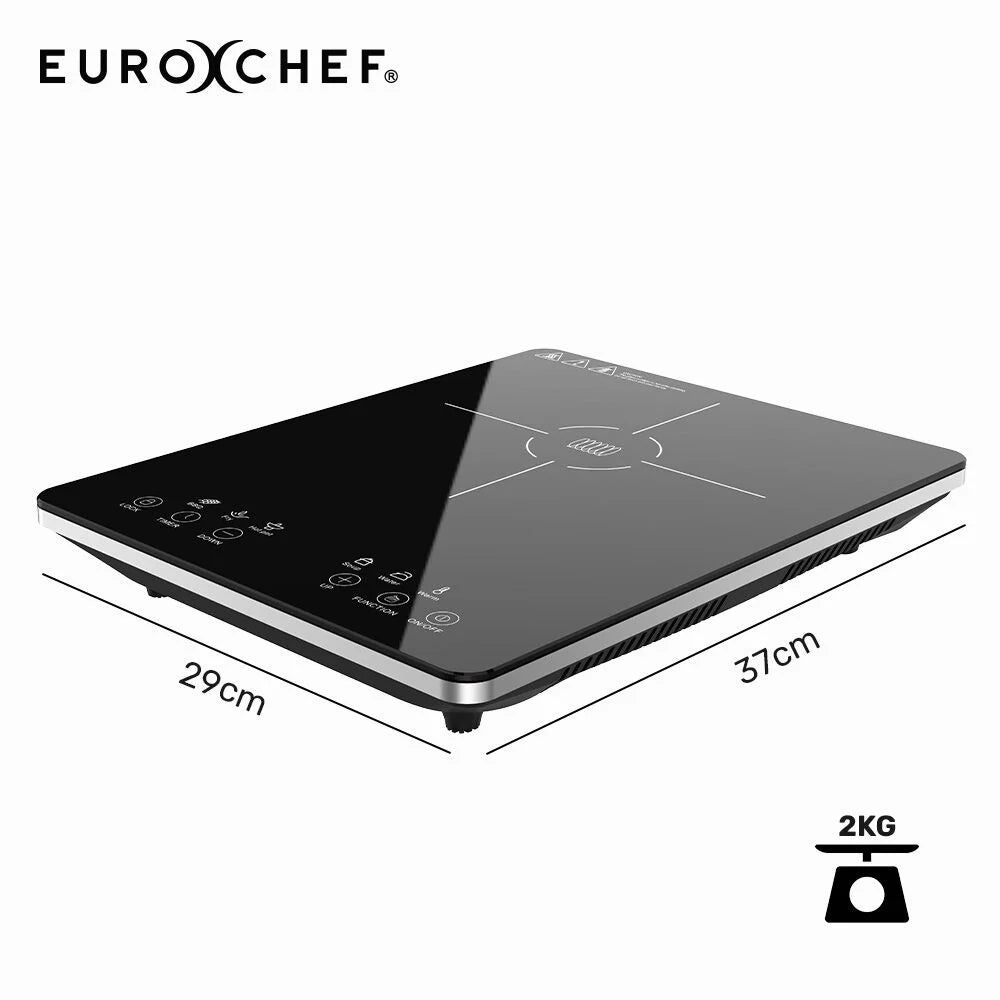EUROCHEF Induction Cooktop 2000W 9 Heat Levels Fast