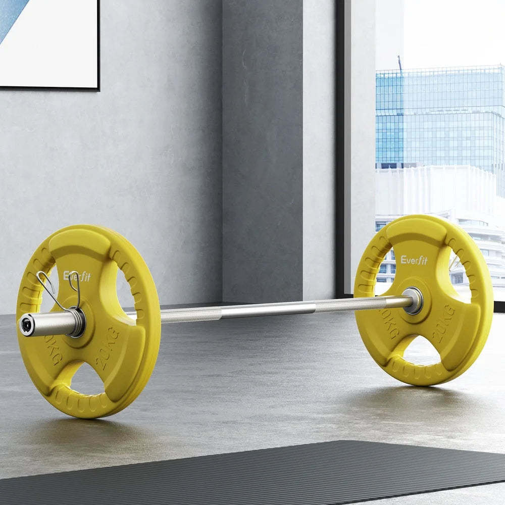 Everfit Barbells 46KG 120CM Dumbbell Barbell Plate Weight